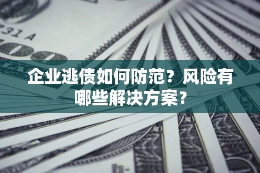 北京企业逃债如何防范？风险有哪些解决方案？