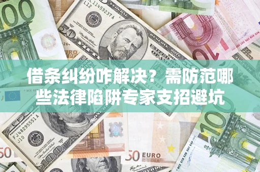 北京借条纠纷咋解决？需防范哪些法律陷阱专家支招避坑