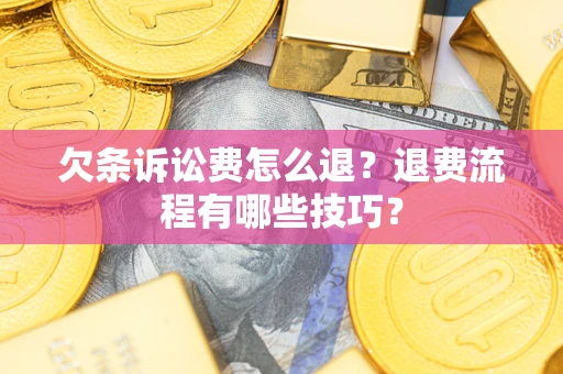 北京欠条诉讼费怎么退？退费流程有哪些技巧？