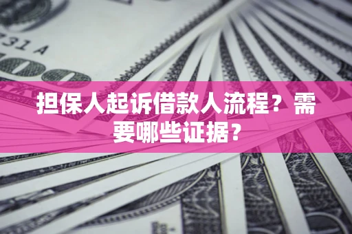 北京担保人起诉借款人流程?需要哪些证据? 北京担保人起诉借款人流程?需要哪些证据?