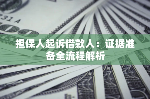 北京担保人起诉借款人：证据准备全流程解析