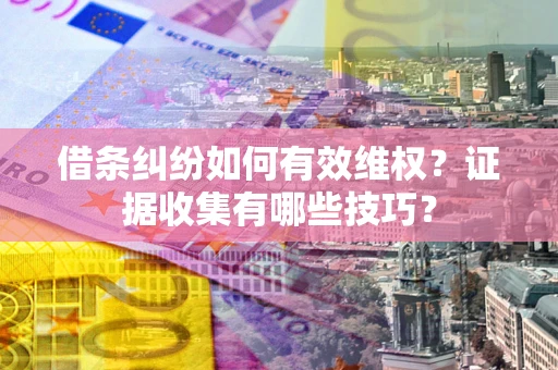 北京借条纠纷如何有效维权？证据收集有哪些技巧？