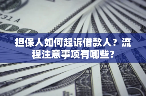 北京担保人如何起诉借款人？流程注意事项有哪些？